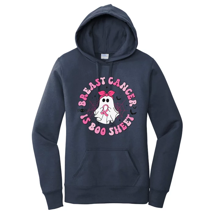 Breast Cancer Is Boo Sheet Pin.K Ghost Witch Halloween Women Women's Pullover Hoodie