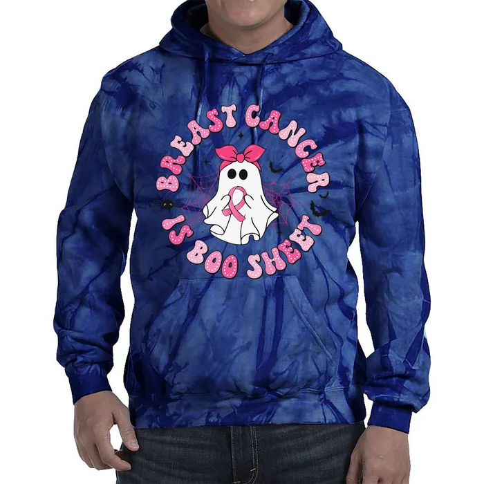 Breast Cancer Is Boo Sheet Pin.K Ghost Witch Halloween Women Tie Dye Hoodie