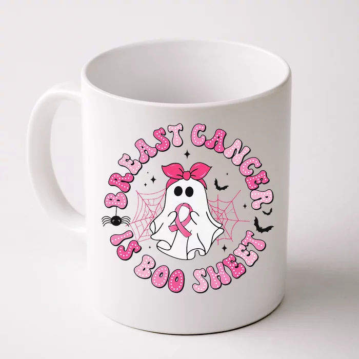 Breast Cancer Is Boo Sheet Pin.K Ghost Witch Halloween Women Front & Back Coffee Mug