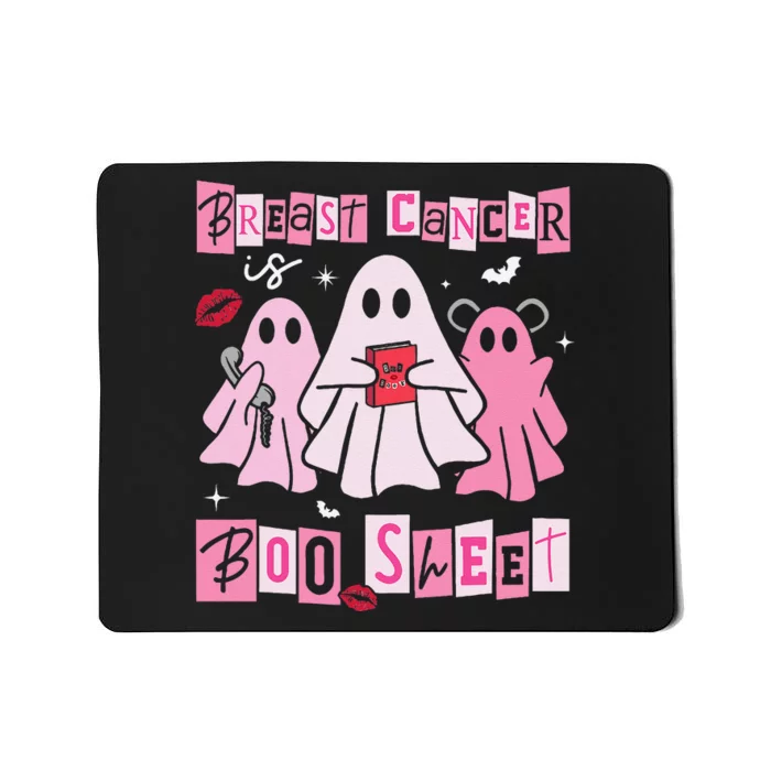 Breast Cancer Is Boo Sheet Pin.K Ghost Witch Halloween Women Mousepad