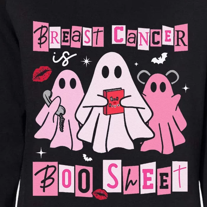 Breast Cancer Is Boo Sheet Pin.K Ghost Witch Halloween Women Womens California Wash Sweatshirt