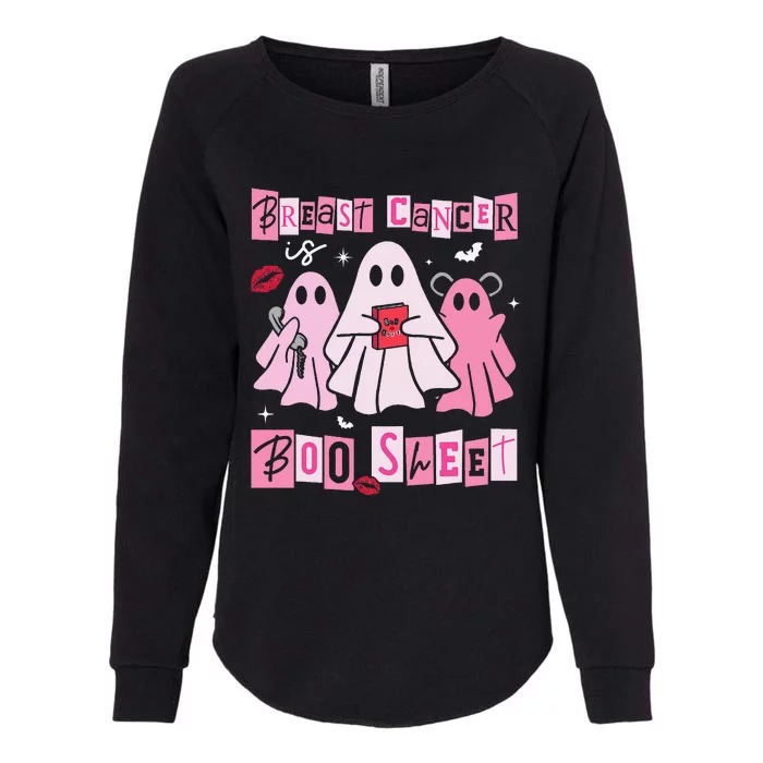 Breast Cancer Is Boo Sheet Pin.K Ghost Witch Halloween Women Womens California Wash Sweatshirt