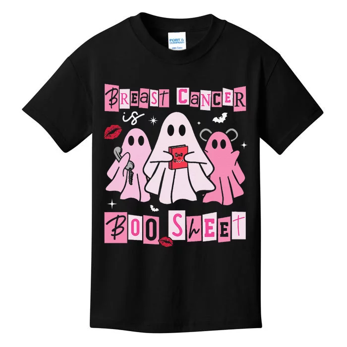 Breast Cancer Is Boo Sheet Pin.K Ghost Witch Halloween Women Kids T-Shirt