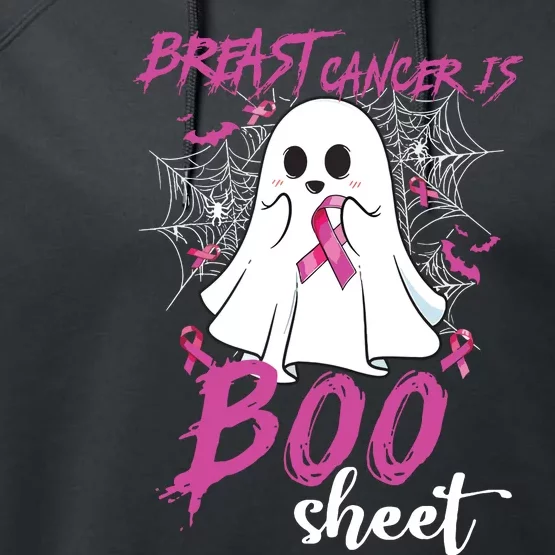 Breast Cancer Is Boo Sheet Halloween Breast Cancer Awareness Performance Fleece Hoodie