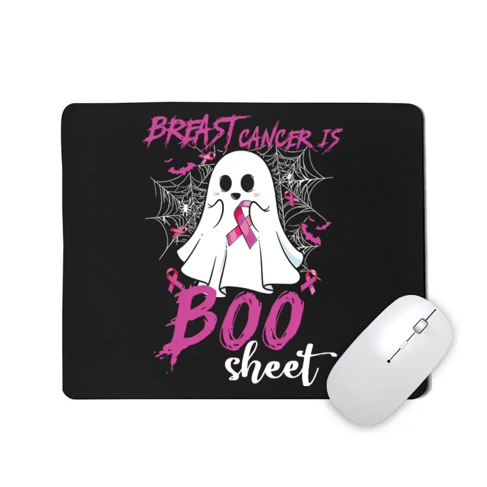 Breast Cancer Is Boo Sheet Halloween Breast Cancer Awareness Mousepad