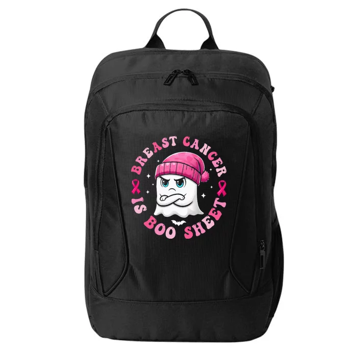 Breast Cancer Is Boo Sheet Retro Halloween Ghost City Backpack