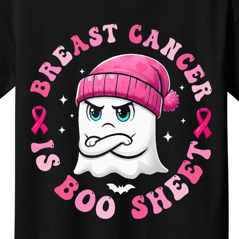 Breast Cancer Is Boo Sheet Retro Halloween Ghost Kids T-Shirt