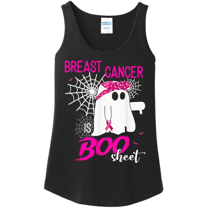 Breast Cancer Is Boo Sheet Breast Cancer Shirt Boo Halloween Ladies Essential Tank