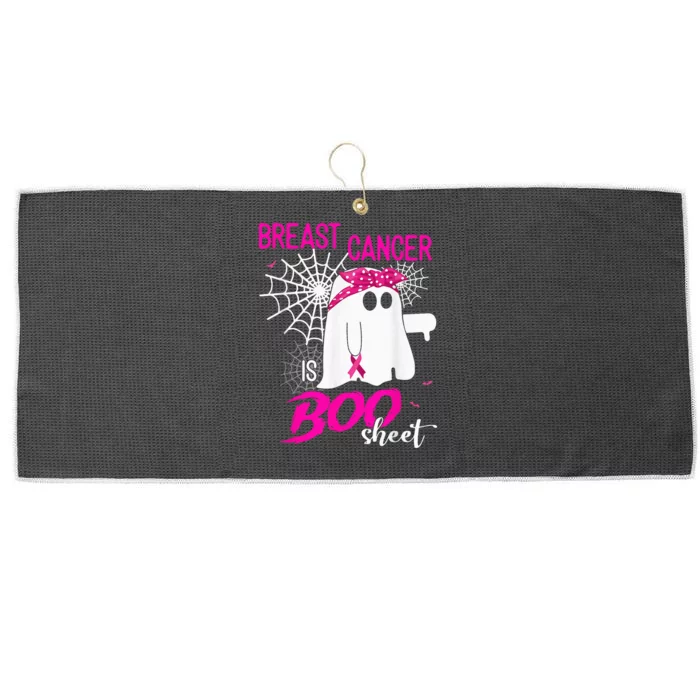 Breast Cancer Is Boo Sheet Breast Cancer Shirt Boo Halloween Large Microfiber Waffle Golf Towel