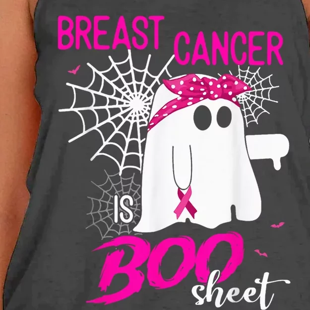 Breast Cancer Is Boo Sheet Breast Cancer Shirt Boo Halloween Women's Knotted Racerback Tank