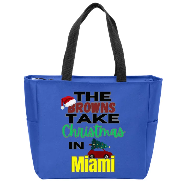 Browns Christmas in Miami Zip Tote Bag