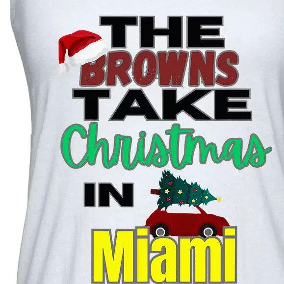 Browns Christmas in Miami Ladies Essential Flowy Tank