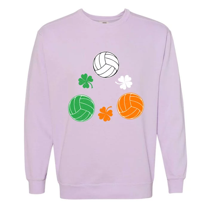 Basketball Clover Irish Flag Costume St Patricks Day Great Gift Garment-Dyed Sweatshirt