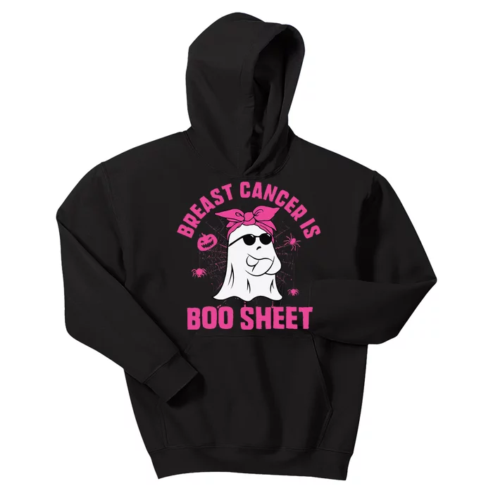 Breast Cancer Is Boo Sheet Ghost Halloween Breast Cancer Kids Hoodie