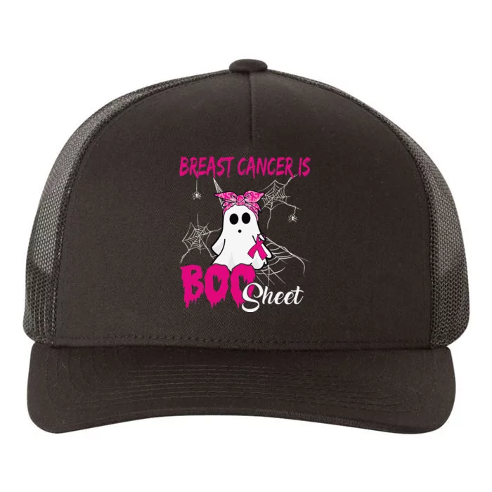 Breast Cancer Is Boo Sheet Ghost Halloween Breast Cancer Yupoong Adult 5-Panel Trucker Hat