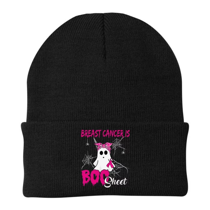 Breast Cancer Is Boo Sheet Ghost Halloween Breast Cancer Knit Cap Winter Beanie