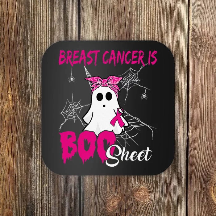 Breast Cancer Is Boo Sheet Ghost Halloween Breast Cancer Coaster