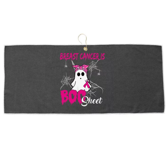 Breast Cancer Is Boo Sheet Ghost Halloween Breast Cancer Large Microfiber Waffle Golf Towel