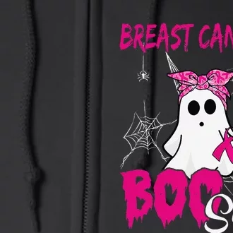 Breast Cancer Is Boo Sheet Ghost Halloween Breast Cancer Full Zip Hoodie