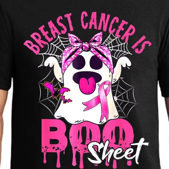 Breast Cancer Is Boo Sheet Halloween Breast Cancer Awareness Pajama Set