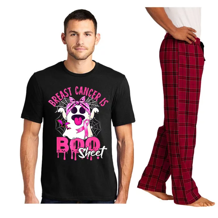 Breast Cancer Is Boo Sheet Halloween Breast Cancer Awareness Pajama Set