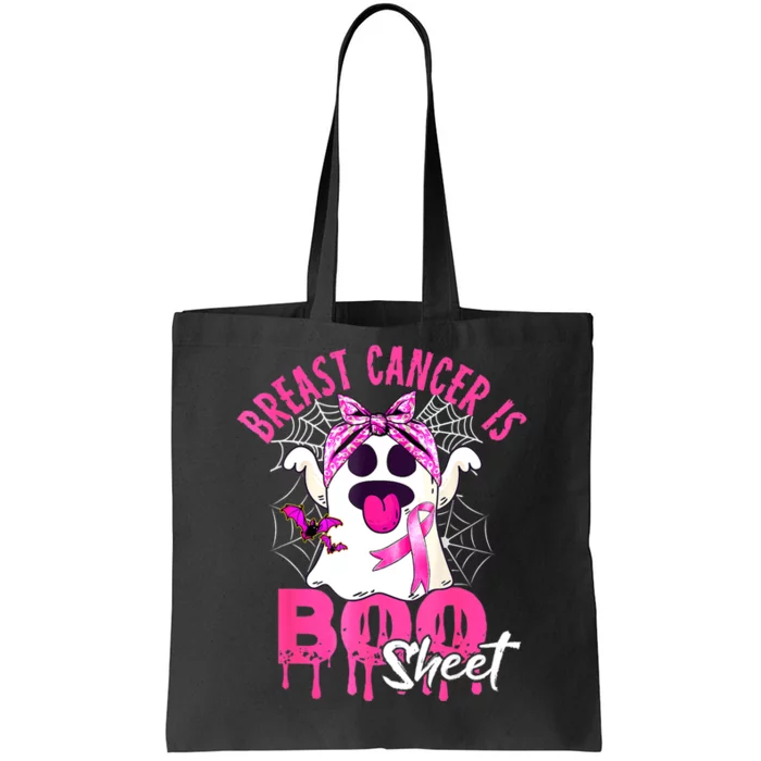 Breast Cancer Is Boo Sheet Halloween Breast Cancer Awareness Tote Bag