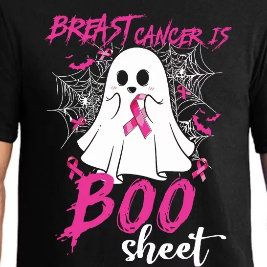 Breast Cancer Is Boo Sheet Halloween Breast Cancer Awareness Pajama Set