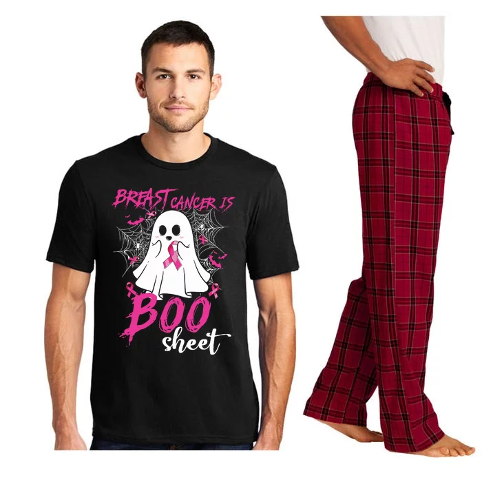 Breast Cancer Is Boo Sheet Halloween Breast Cancer Awareness Pajama Set