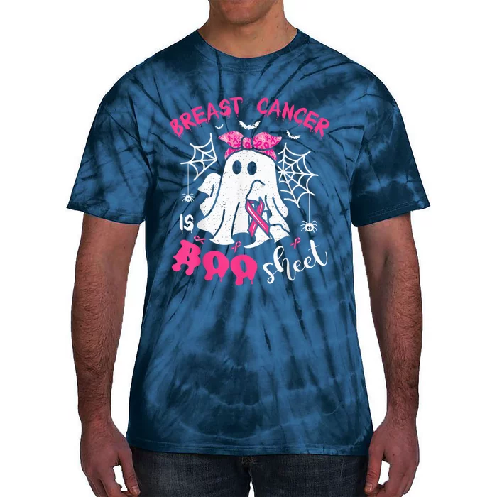 Breast Cancer Is Boo Sheet Pink Ribbon Ghost Halloween Wo Tie-Dye T-Shirt