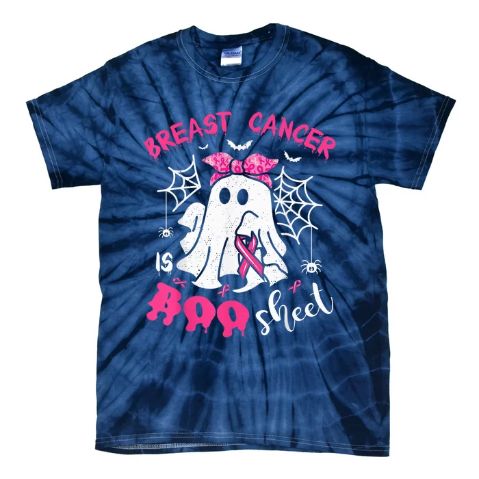 Breast Cancer Is Boo Sheet Pink Ribbon Ghost Halloween Wo Tie-Dye T-Shirt