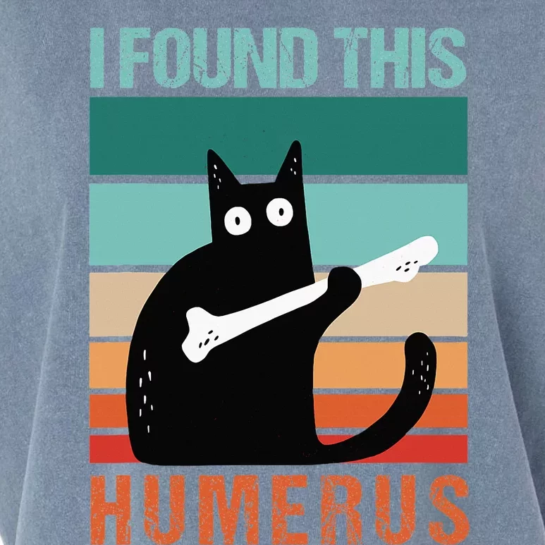 Black Cat I Found This Humerus Cat Joke Garment-Dyed Women's Muscle Tee