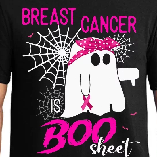 Breast Cancer Is Boo Sheet Breast Cancer Boo Halloween Pajama Set