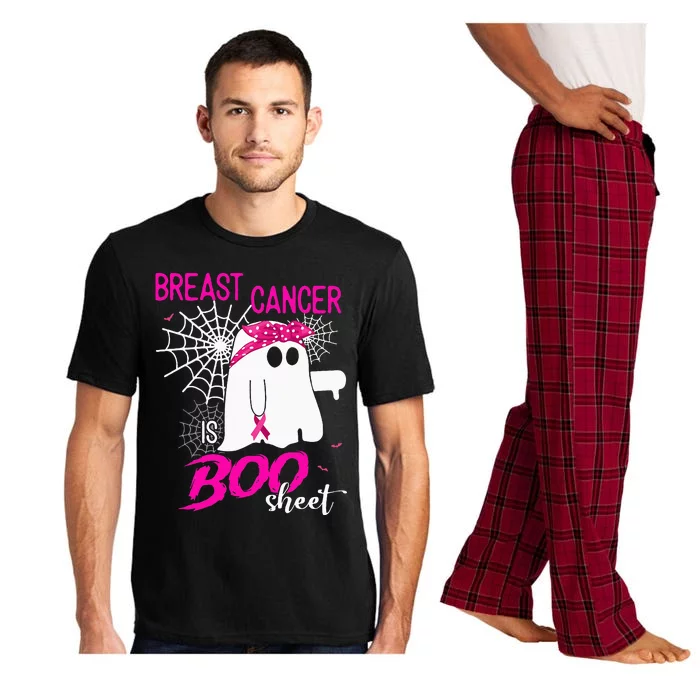 Breast Cancer Is Boo Sheet Breast Cancer Boo Halloween Pajama Set