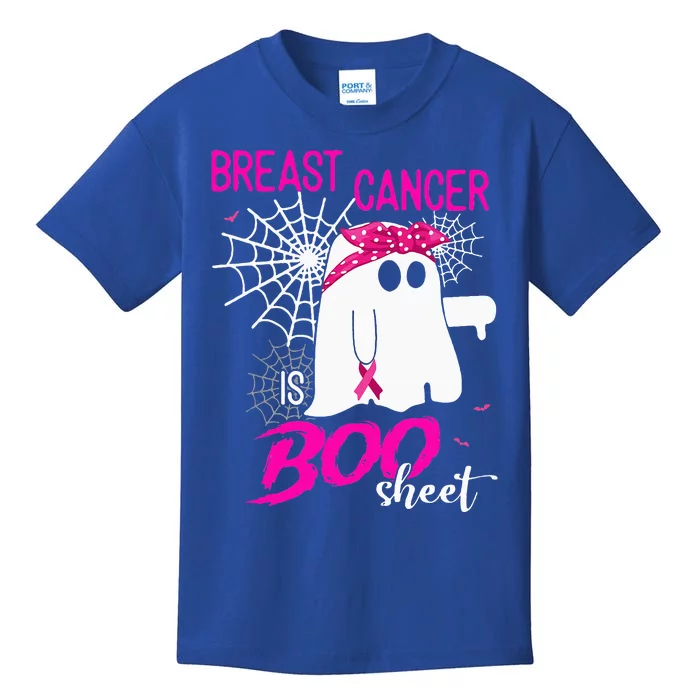 Breast Cancer Is Boo Sheet Breast Cancer Boo Halloween Kids T-Shirt