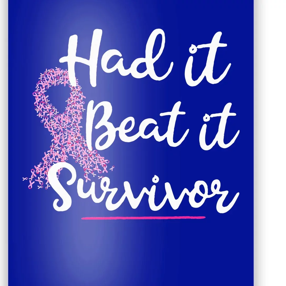 Breast Cancer I Had It I Beat It Survivor Pink Ribbon Poster