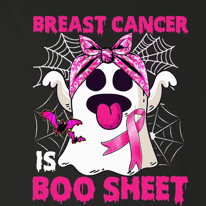 Breast Cancer Is Boo Sheet Halloween Funny Ghost Pink Ribbon Toddler Long Sleeve Shirt