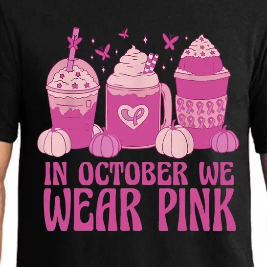 Breast Cancer In October We Wear Pink Pajama Set