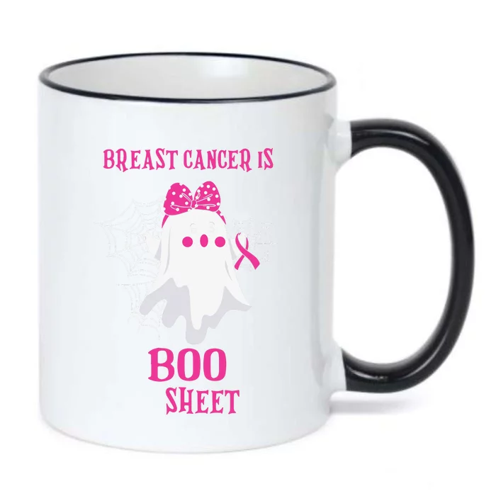 Breast Cancer Is Boo Sheet Halloween Ghost Black Color Changing Mug