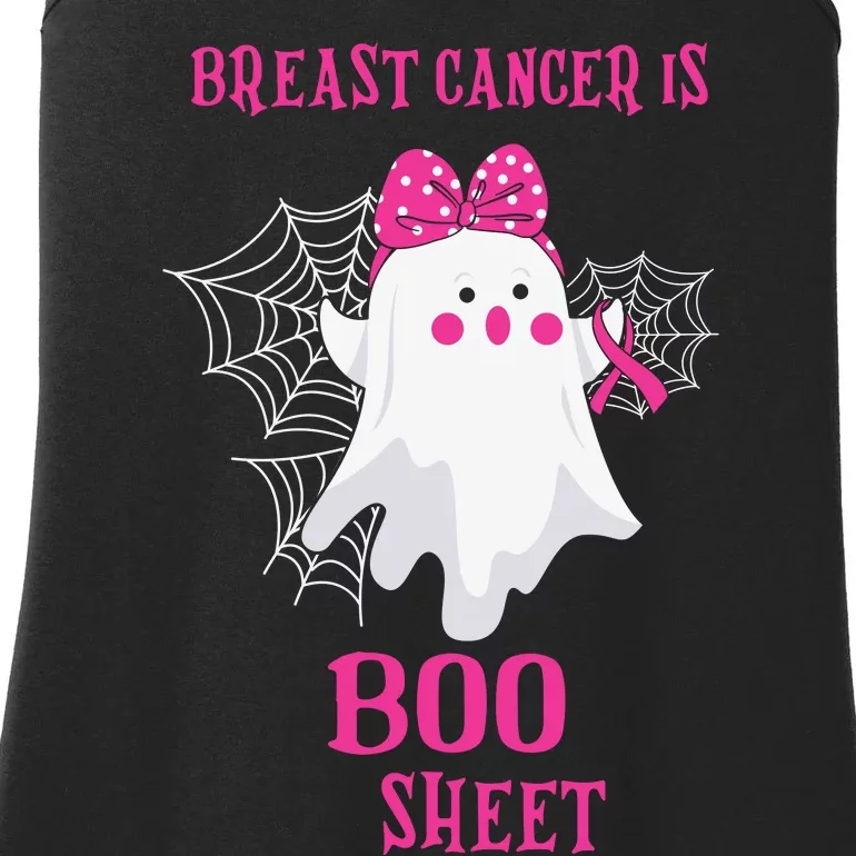 Breast Cancer Is Boo Sheet Halloween Ghost Ladies Essential Tank