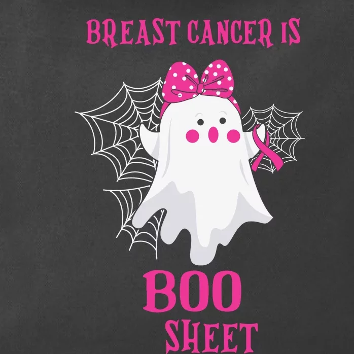 Breast Cancer Is Boo Sheet Halloween Ghost Zip Tote Bag