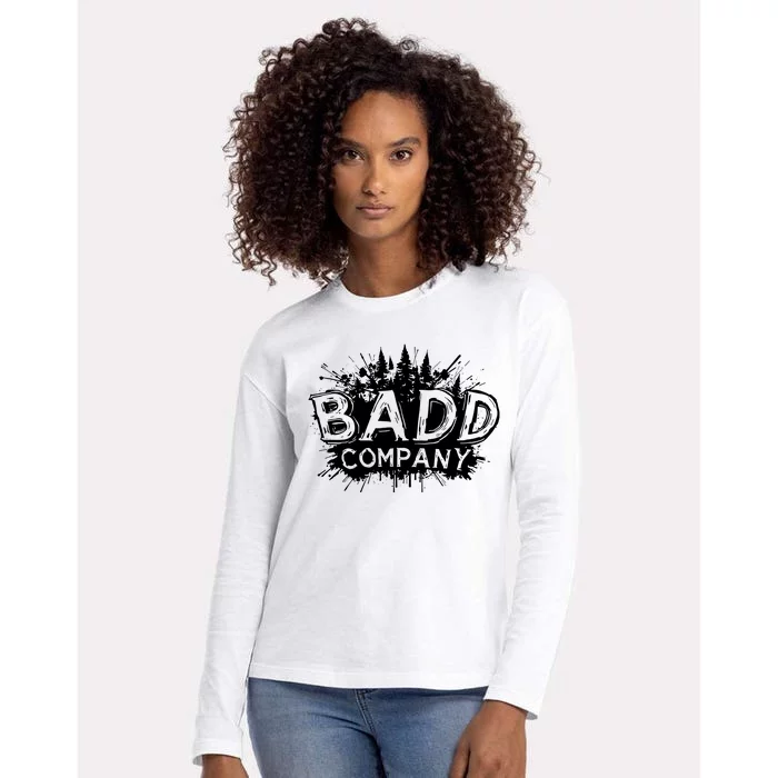 Badd Company Ink Blot Womens Cotton Relaxed Long Sleeve T-Shirt