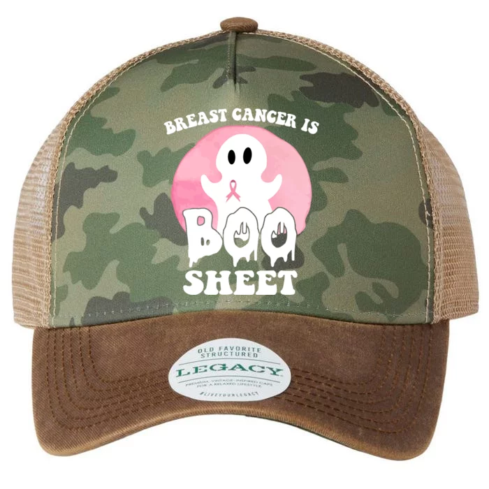 Breast Cancer Is Boo Sheet Funny Ghost Legacy Tie Dye Trucker Hat