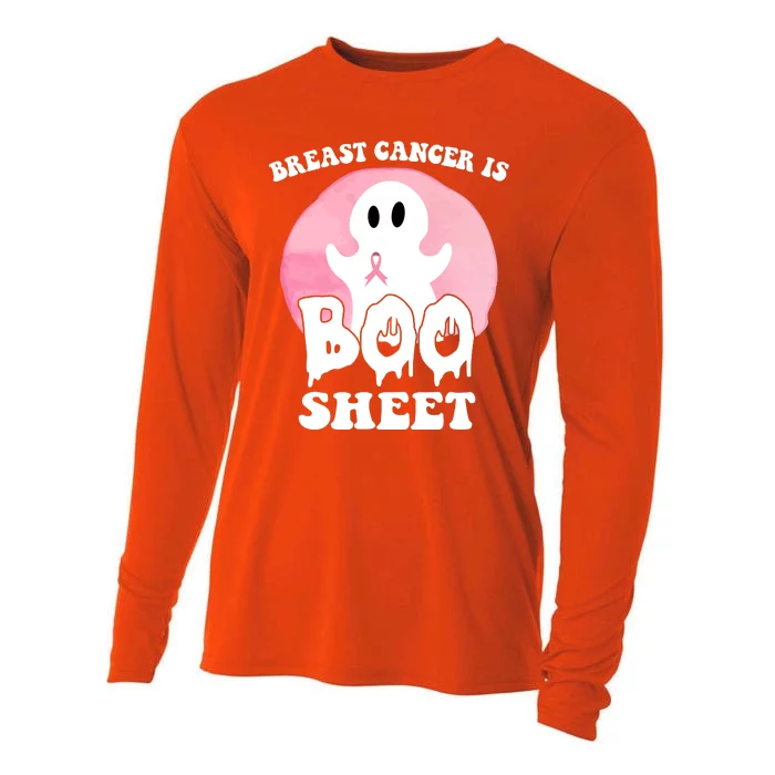 Breast Cancer Is Boo Sheet Funny Ghost Cooling Performance Long Sleeve Crew