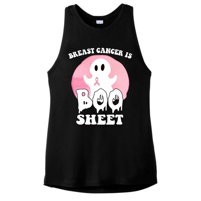 Breast Cancer Is Boo Sheet Funny Ghost Ladies Tri-Blend Wicking Tank