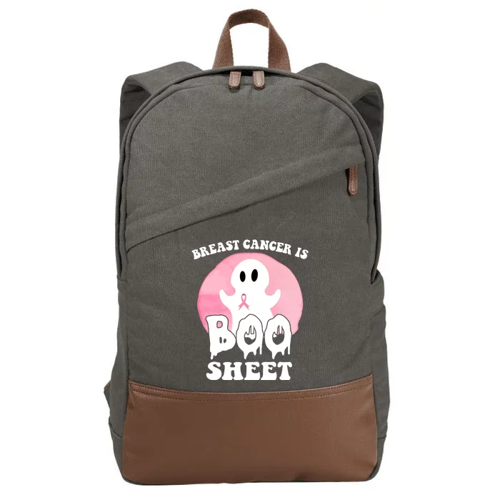 Breast Cancer Is Boo Sheet Funny Ghost Cotton Canvas Backpack