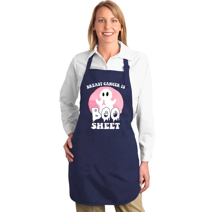 Breast Cancer Is Boo Sheet Funny Ghost Full-Length Apron With Pocket