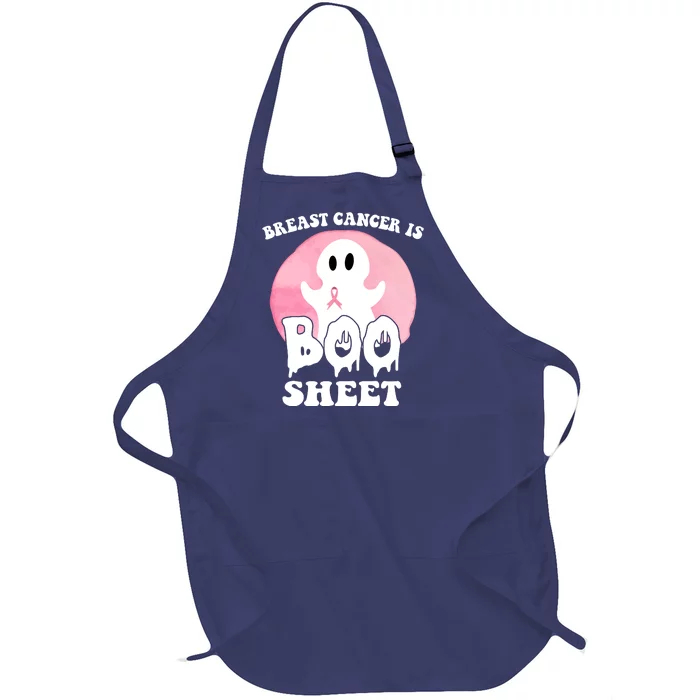 Breast Cancer Is Boo Sheet Funny Ghost Full-Length Apron With Pocket