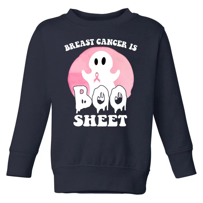 Breast Cancer Is Boo Sheet Funny Ghost Toddler Sweatshirt