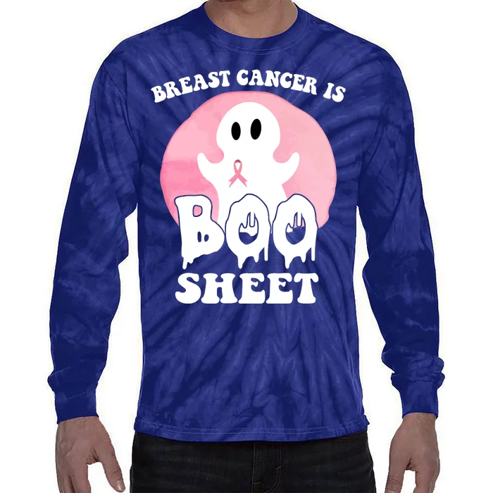 Breast Cancer Is Boo Sheet Funny Ghost Tie-Dye Long Sleeve Shirt