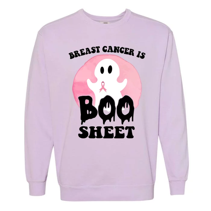 Breast Cancer Is Boo Sheet Funny Ghost Garment-Dyed Sweatshirt